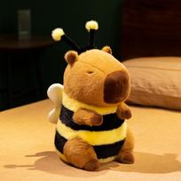 Creative Simulation Bee Capybara Plush Toys Simulation Capibara Cute Dolls Stuffed Animals Soft Doll Plush Kids Birthday Gifts 23cm