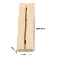LED Wood Display Base Rectangle Crystal Wooden Lighted Stand for Resin Art Acrylic Light Plate Stand Decoration China Mainland
