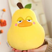 10-30CM Kawaii Flip Pear Filling Fruit Frozen Pear Plush Toy Children's Frozen Pear Handmade Doll Gift 10cm geltona