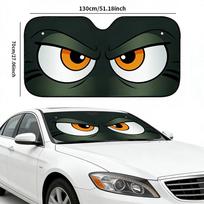 Cartoon Angry Eyes Car Windshield Sun Shade Universal Car Windshield Sun Visor Car Accessories Decoration