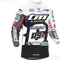 Vasaros Vaikų Suaugusiųjų Jaunimo Off Road Motociklo Ilgomis Rankovėmis Marškinėliai Tm Racing Team Dviračių Kostiumas Kvėpuojantis Greitai Džiūstantis Sportinis Viršus S