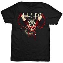 Him Unisexs Wings Splatter Short Sleeve TShirt Black XxLarge S