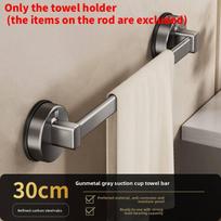 Modern Space Aluminum Suction Cup Towel Bar For Bathroom And Toilet Storage 30cm