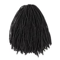 Synthetic Braids Afro Ez Twist Hair Spring Twist Crochet Hair 10inches Braiding Hair Extensions for Woman (as the picture,10inches(25.40cm))