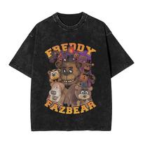 FNAF At Freddys T Shirt for Men Pure Cotton Vintage TShirt O Neck  Tees Short Sleeve Clothes Classic S