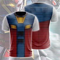 Anime Mobile Suit Gundam 3D Print Cosplay Boys Uniform Casual Loose Crew Neck Short Sleeve T-Shirt Summer Men's Streetwear Tops S