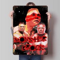 Monstras Brock Skardos Plakatas Individualus Sienų Menas Vintažiniai Metalo Ženklai Retro Skardos Plokštelė Stalo Dekorui Namų Dekoro Ornamentai 20x30cm（7.8x11.8inch）