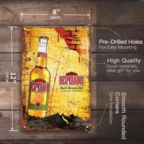 Vintažiniai metaliniai alavo ženklai su viskiu   Rustic geležies sienų dekoras su Jims Beam Mojito Leffe Spice Things Up The Bourbo 20x30cm（7.8x11.8inch）