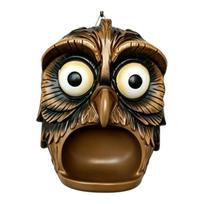 Resin Face Tree Trunk Bird Feeder for Outdoor Garden Patio Decor One Size