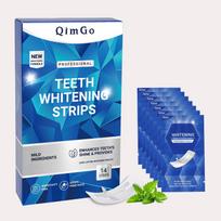 Experience the Qimogo Gentle Cleaning Teeth Whitening Strips for Stain Removal and Yellowing Prevention.