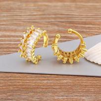 Nidin Creative Design Multilayer Ear Clip Cuff Earrings Delicate Fake Piercing Earrings For Women Trend Wedding Birthday Jewelry