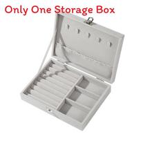 Jewelry Organizer Box With Lock For Necklace Earrings And Bracelets Home Storage Solution pilka spalva