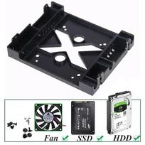5,25 optinio disko padėtis iki 3,5 colio 2,5 colio SSD 8 CM ventiliatoriaus adapterio laikiklio doko kietojo disko laikiklis kompiuterio korpusui 1 Piece