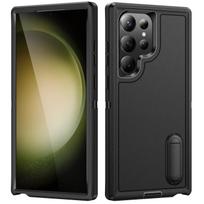 Apsauginis nuo dulkių stovo krepšio dėklas, skirtas Samsung Galaxy S24 Ultra S22 Plus S23 5G S 23 22 24 Apsauginis mobiliojo telefono dangtelis for Galaxy S24 juoda