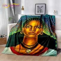 HD Afrikos Etiopijos Tapybos Meno Animacinis Pledas, Minkštas Mesti Pledas Namams Miegamajam Lovai Sofai Iškylai Kelionei Biurui Dangalas Pledas 75x90cm