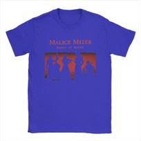 Malice Mizer T-Shirts for Men Leisure Pure Cotton Tee Shirt Crew Neck Short Sleeve T Shirt New Arrival Clothes S mėlyna