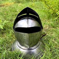 18GA Steel Medieval Close Helmet Knight Wearable Armor Helmet X-Mass