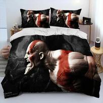 Luxury New 3D Print God Of War Game Gamers Kratos Bedding Set Boys Girls Twin Queen King Duvet Cover Pillowcase Bed Boys Adult 70x133cm 2pcs