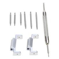 Laikrodžio dirželio adapterio jungtis Apyrankės jungčių rinkinys Su montavimo įrankiu DW-5600 DW-6900 DW-9052 GLS-8900 22mm dirželiui sidabras