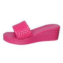 Plus-size Women's Fish-mouth Flip-flops for The Beach, Single-strap Style Shoes 35 rožinė raudona spalva