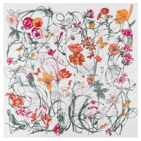 130*130cm 100% tvilo šilko kvadratinė skara prabangi moteriška gėlių rašto paplūdimio skara bandana apvyniojimai Femme Fourlard Echarpes Stoles