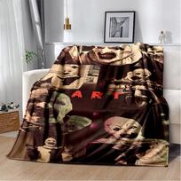2026 New Style Terrifier 3 Horror Clown Movie Cartoon Soft Blankets,Throw Blanket Comfortable Blanket for Picnic Beds Sofa Home 75x90cm