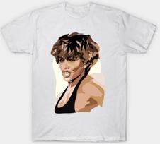 Tina Turner Rock n Roll Music  Adult S-3XL White Fan Art Unisex T-Shirt XXXL
