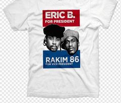 Vtg Eric B. & Rakim For President Cotton White All Size Unisex Shirt BL650 Unisex T-Shirt S