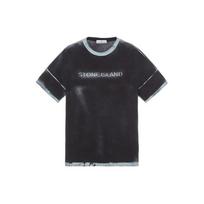 Stone Island Hand Sprayed Series Hand Painted Printed Dyed Crew Neck Short Sleeve T-Shirt Men Tops Sky-Blue 7815210T4-V0041 M
