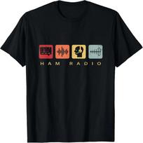 Ham Radio Operator Retro Amateur Radio T-Shirt S juoda
