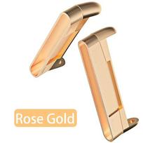 Metal Adapter for Fitbit Versa 4/ Sense 2 Versa 3/Sense Strap Watch Band Metal Replacement Connection Connectors 20mm Pins 22mm Versa 4 rožinio aukso spalvos