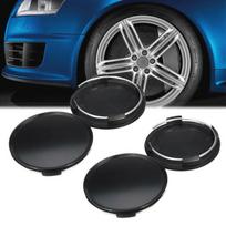 4 vnt. juodi plastikiniai automobilio rato centrinio stebulės dangteliai ratlankio stebulės dangteliai 65 mm / išorinis 68 mm universalus galvanizuojamas rato stebulės dangtelis