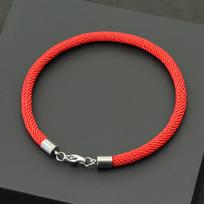 Nauja raudona laimės gija apyrankė vyrams nerūdijančio plieno sagtelė jūrinė kasdienė gija apyrankė Homme 4mm Pulseras Rojas Dovanos jam M 20.5cm 8Inch raudona
