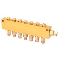 Brass Material Lubrication System Separator Divider Valve  CNC Machining Center 1 in 7 Out