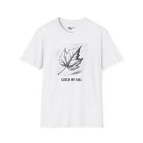 Fallen Leaf Engraved T-Shirt: Catch My Fall, Nature Lover Gift XL