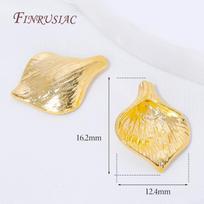 18K Gold Plated Calla Lily Bead Caps Single Flower Petal End Caps For Jewelry Making DIY Bracelet Necklace Findings 2 pieces