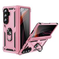 case for Samsung Z FOLD 7 6 5 4 3 Fully wrapped anti fall protective cover with central axis connection buckle tough shell Galaxy Z Fold7 rožinė