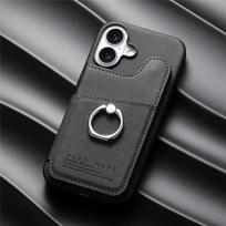 Flip Wallet with Card Holder RFID-blocking Phone Case for IPhone Air 17 16 15 14 Plus 13 12 Pro Max Ring Leather Bracket Cover For iPhone 17 Pro juoda