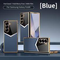 Case for Z Fold 7 6 5 4 3 Integrated shell and membrane tough case Shockproof protective cover full coverage Anti-Scratch Galaxy Z Fold7 tamsiai mėlyna spalva