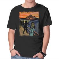 Unisex Crew Neck T-Shirt Shining Scream Graphic Short Sleeve Casual Tee XL