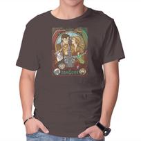 Unisex Crew Neck T-Shirt The Flight of Dragons Graphic Short Sleeve Casual Tee XXL
