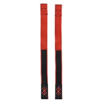 Custom Logo Padded Neoprene Lifting Wrist Straps for Weightlifting, Bodybuilding, Powerlifting, Strength Training, Deadlifts raudona
