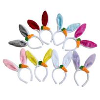 Plush Hare Ear Carrot Headband Easter Party Hairband Holiday Hair Accessory For Women Girl Spring Festival Parties