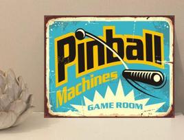 Pinball Games Room Rustic Retro Metal Plaque Sign Gift House Novelty (mt)Aluminum 20x30cm（7.8x11.8inch）