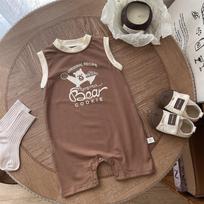 Newborn Boys & Girls Sleeveless Summer Onesie Bodysuit 66 cm ruda