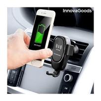 Chargeur USB pour voiture - InnovaGoods - Support téléphone portable - Charge sans fil - Plastique - Noir