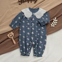 Snap-Fastened Baby Onesie for Infants: Soft, Single-Layer, Perfect for Spring/Summer Outings and Crawling. 59 cm