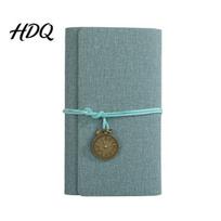 Thick Paper Notebook A6 Faux Leather Journal Notebook 6 Ring Loose Leaf žalsvai mėlyna
