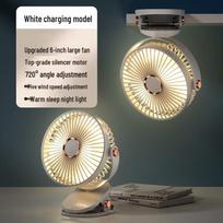 DH Clamp-On USB Desk Fan, Portable Mini Silent Fan, Multi-Angle Adjustable Desktop Fan for Dorm Office safyro mėlyna spalva