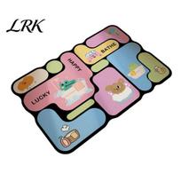 Kitchen Floor Mat Colorful Puzzle Bathroom Rug, Quick Dry Super Absorbent Bath Mat, Easy Clean Anti-slip Washable Rug for Bathtub Sink Shower 40x60cm O